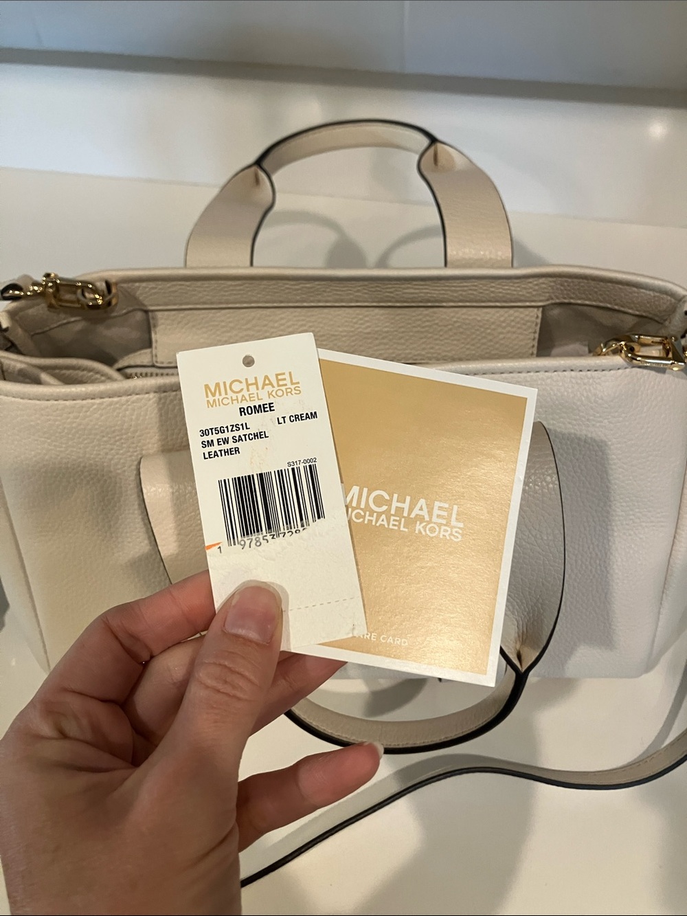 MICHAEL MICHAEL KORS Romee Small Pebbled Leather Satchel Retails $298 - Picture 6 of 11